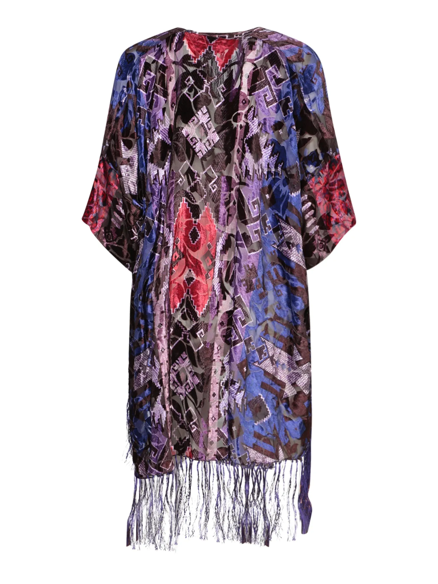 Fringes Kanp Purple Cape