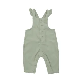 Front Snap Ruffle Overall  | Corduroy Desert Sage