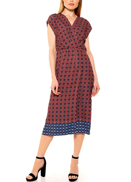 Geo Print Iris Wrap Dress