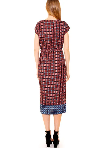 Geo Print Iris Wrap Dress