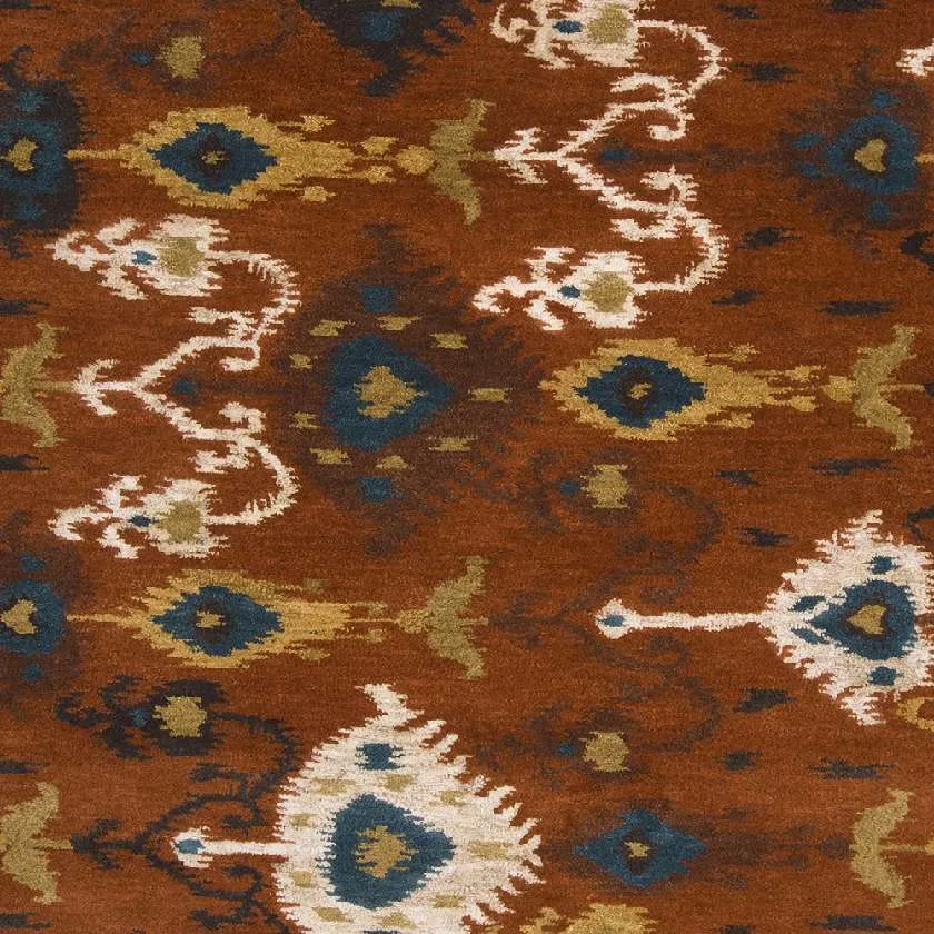 Hingneo Transitional Burnt Orange Area Rug