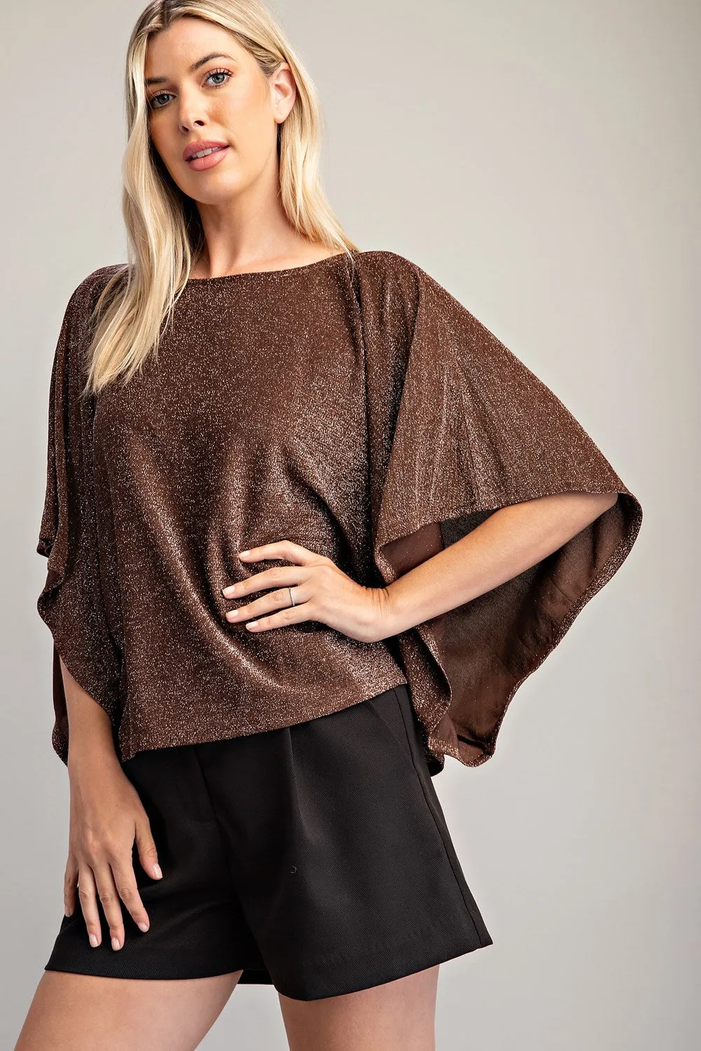 KIMONO SLEEVE KNIT TOP