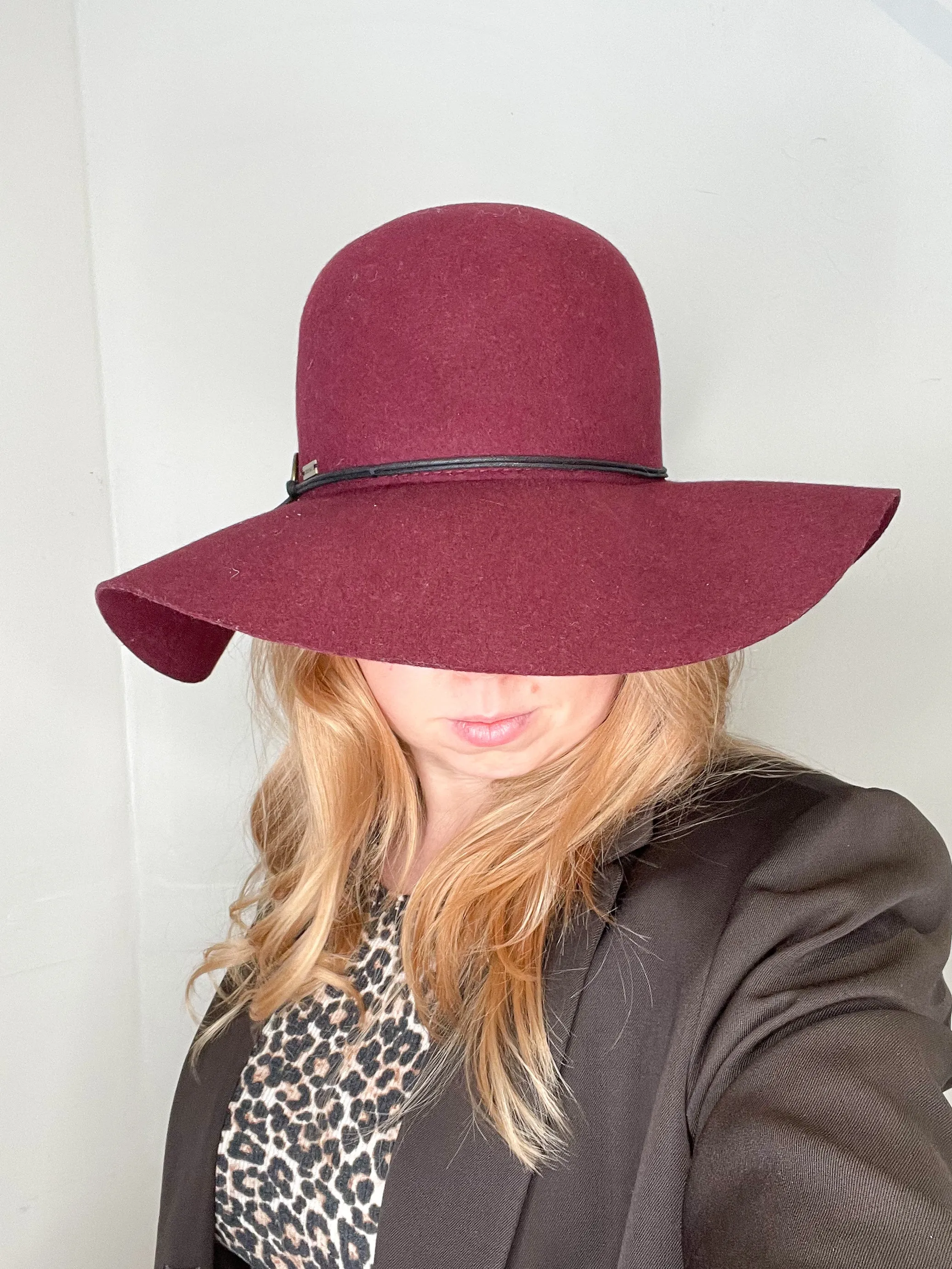 Kooringal Australia Wine Red 100% Wool Wide Brim Forever After Hat