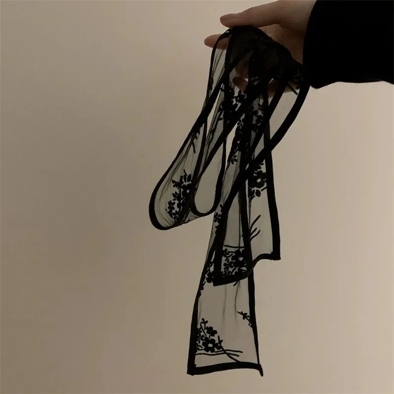 Korean Lace Small Silk Scarf