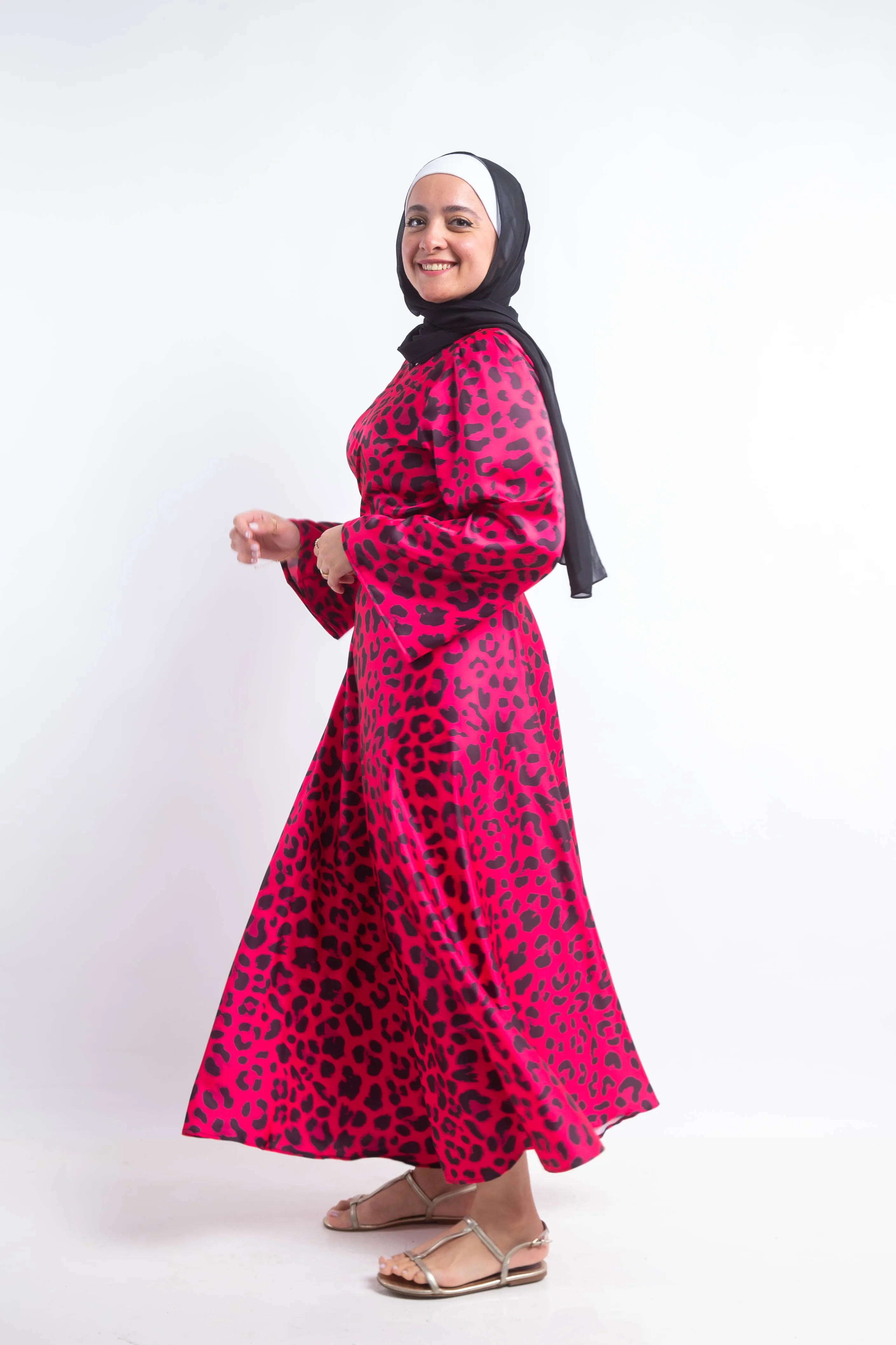 Latina Wrap Silk Dress - Fuchsia