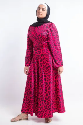 Latina Wrap Silk Dress - Fuchsia