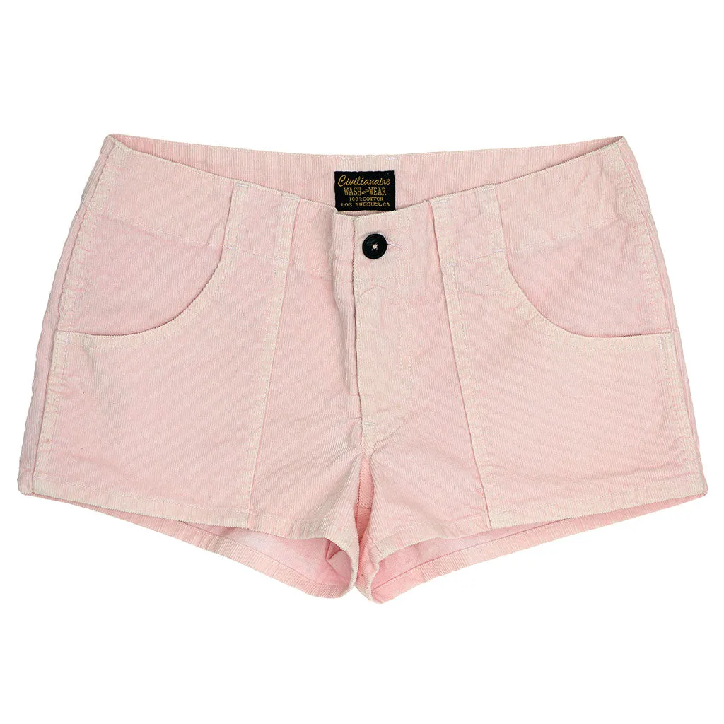 Lightweight Cotton Corduroy 3-Pocket Mili Short - Pink Clover