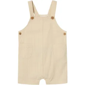 Lil'Atelier Bleached Sand Homan Loose Overall Shorts