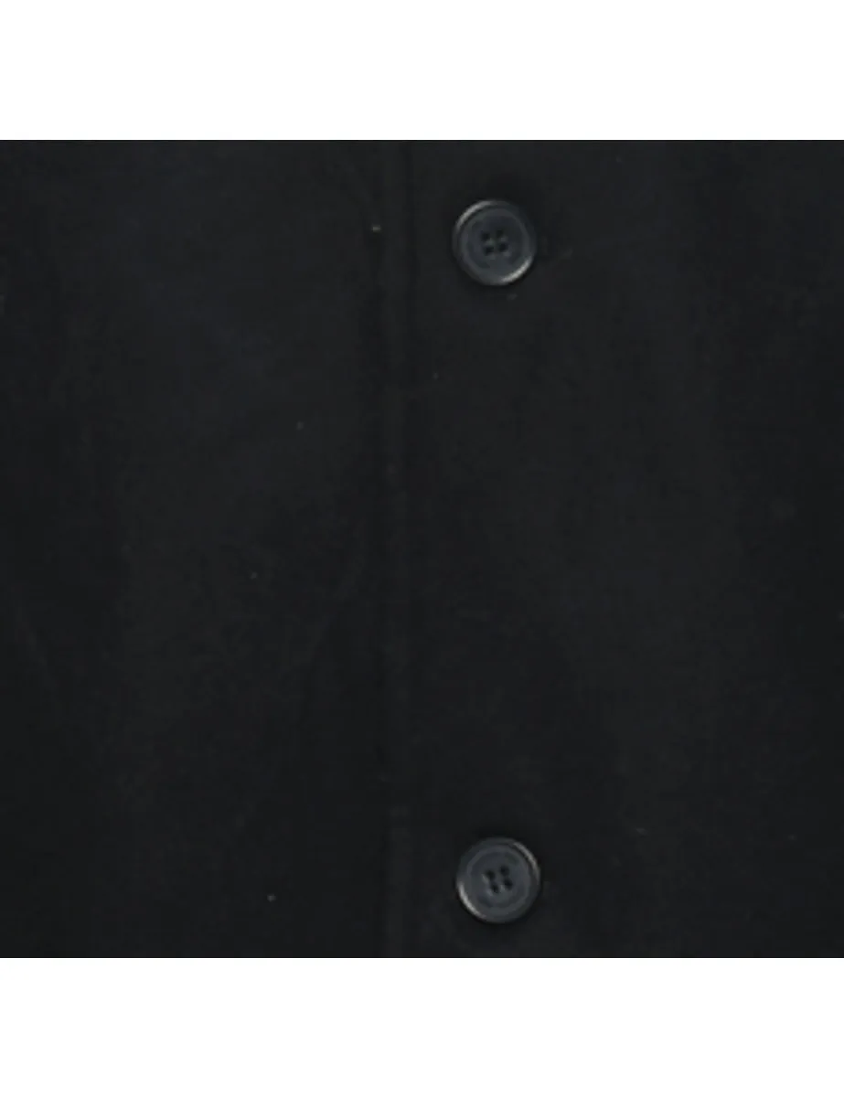 London Fog Black Wool Coat - L