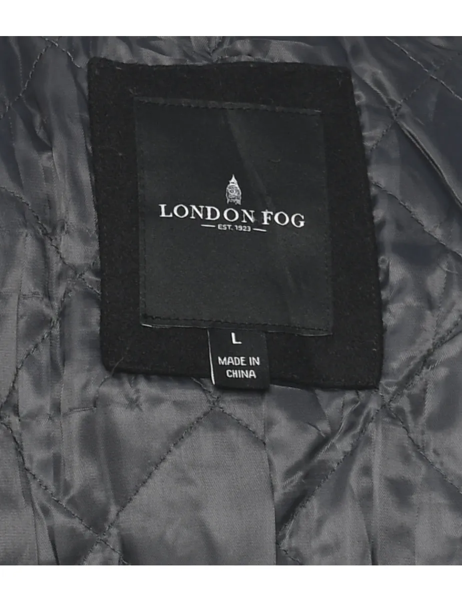 London Fog Black Wool Coat - L