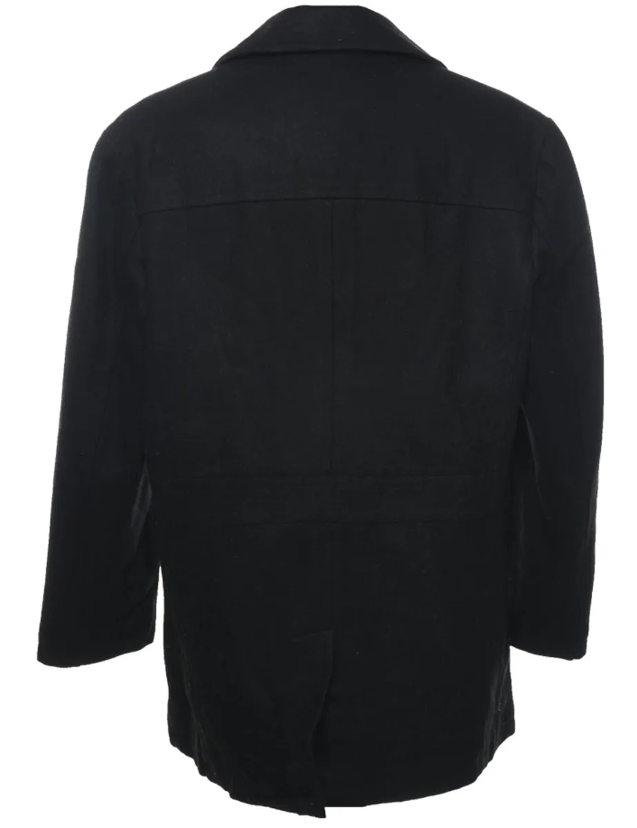 London Fog Black Wool Coat - L