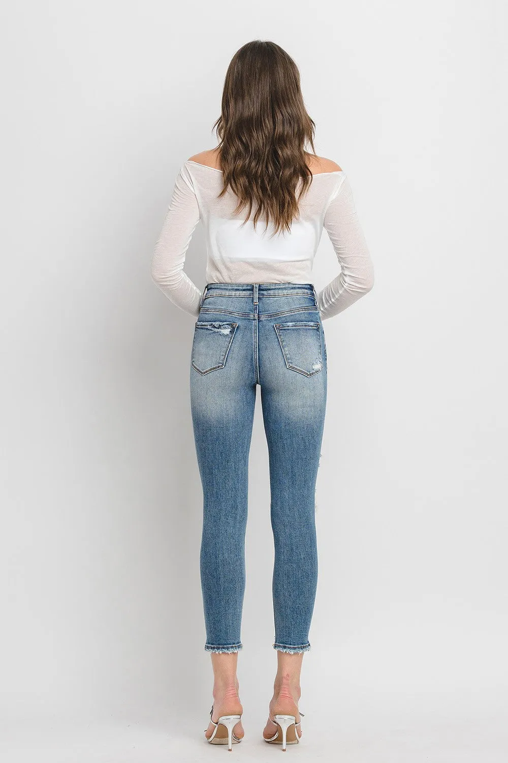 LOVERVET | Gained High Rise Cropped Skinny Denim Jean (REG/CURVY)