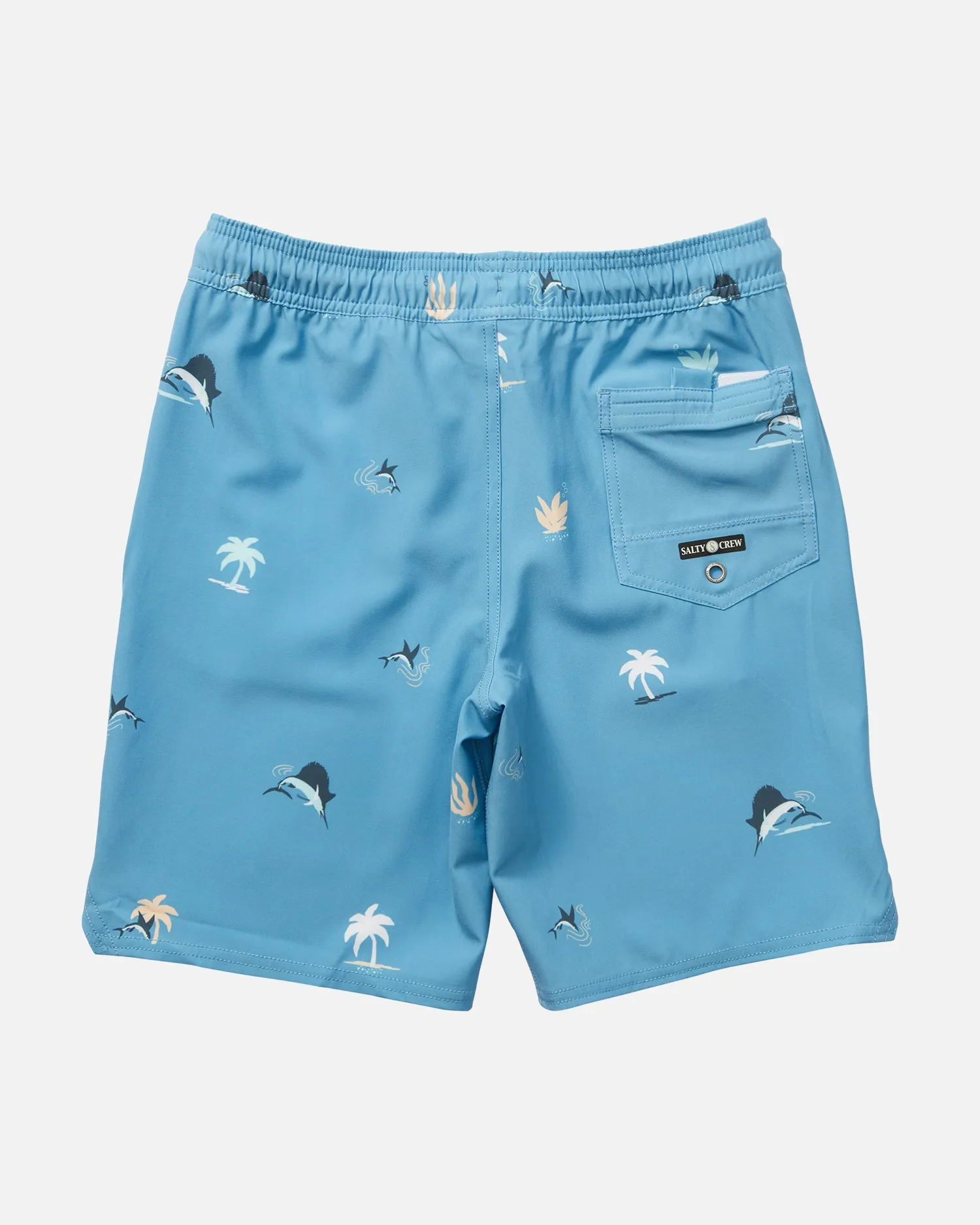 Lowtide Boys Azul Blue Elastic Boardshort