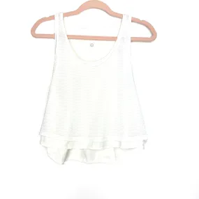 Lululemon White Double Layer Lean In Tank- Size ~S (See Notes)