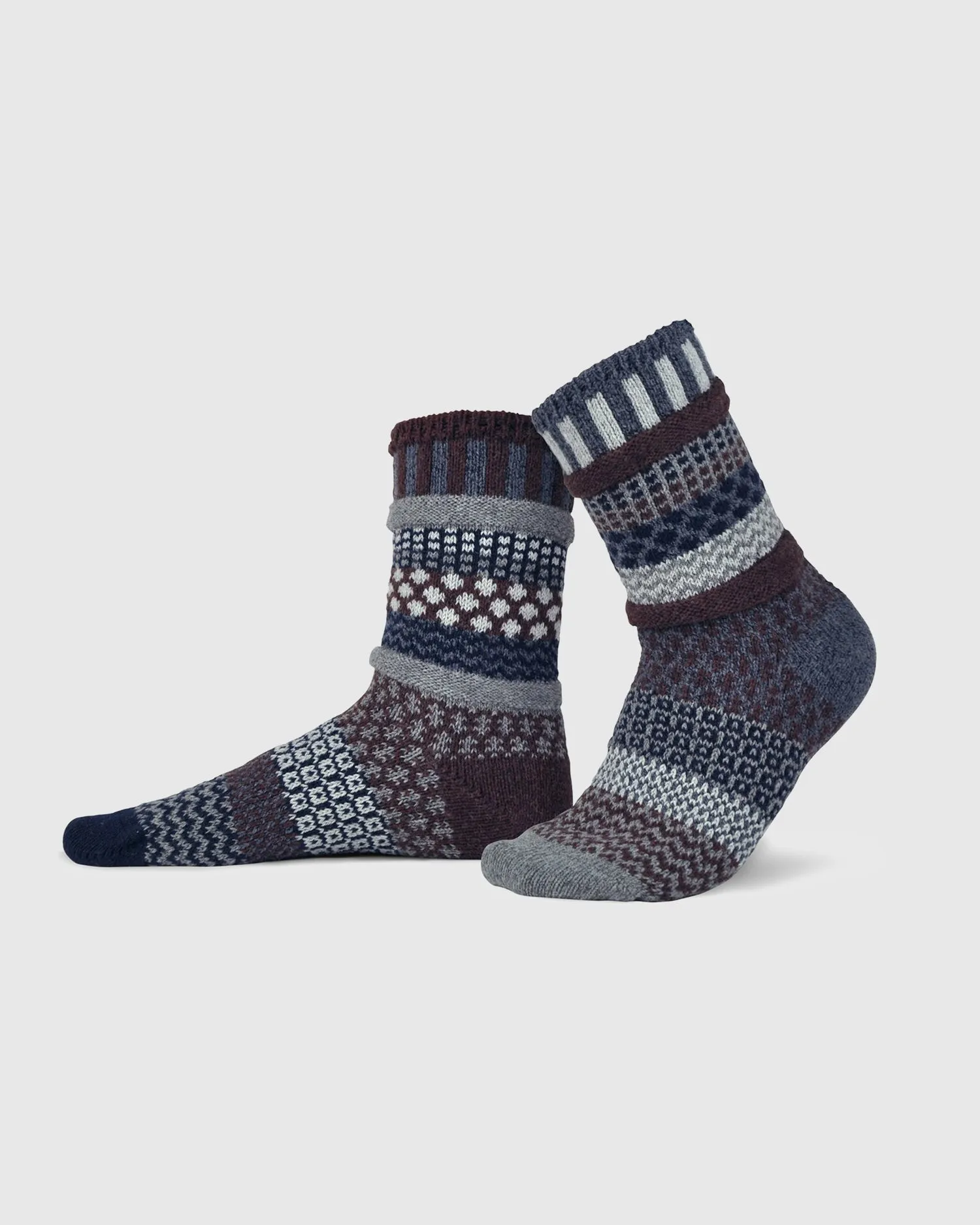 Mahogany Wool Crew Sock