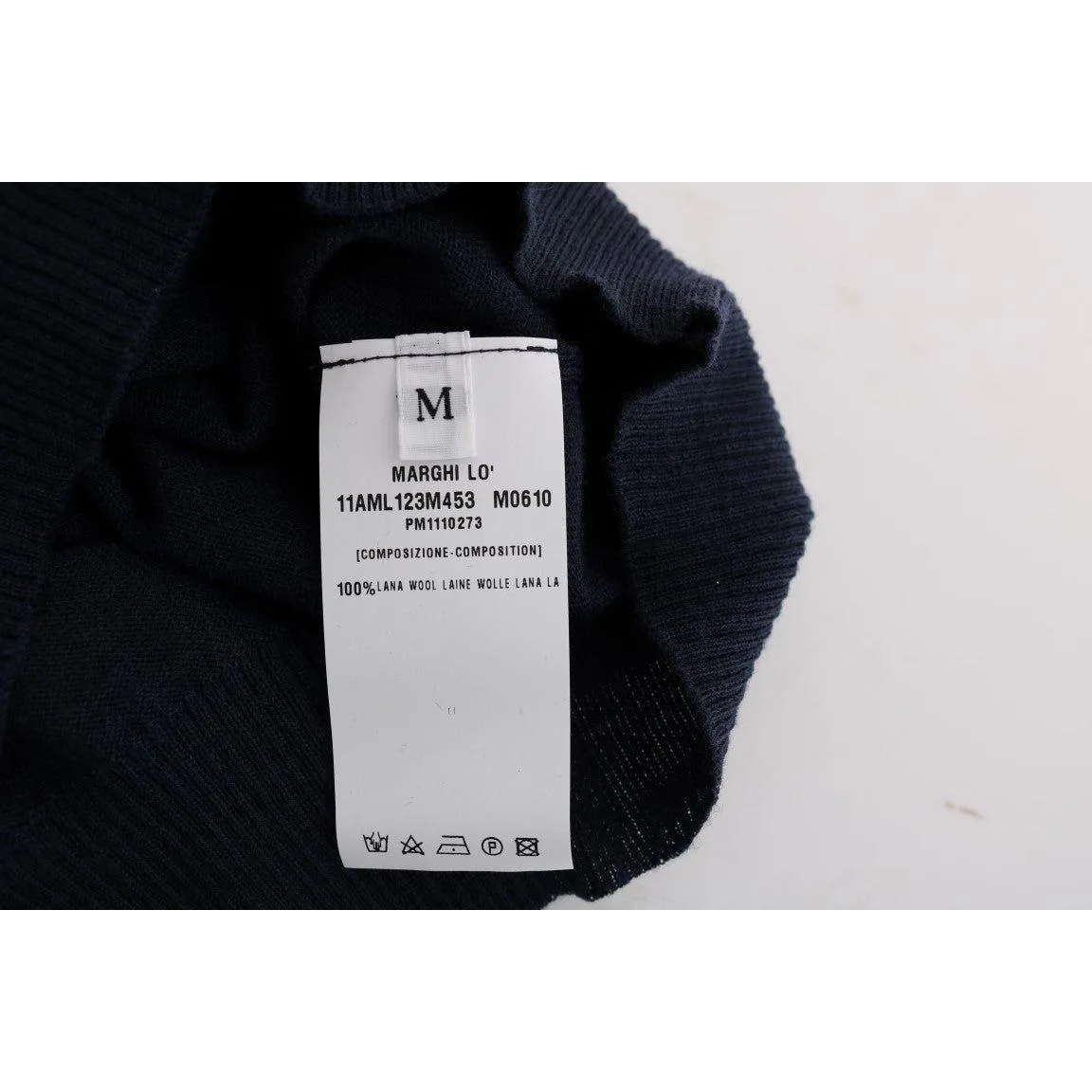 MARGHI LO' Elegant Blue Wool Top - Chic Everyday Elegance