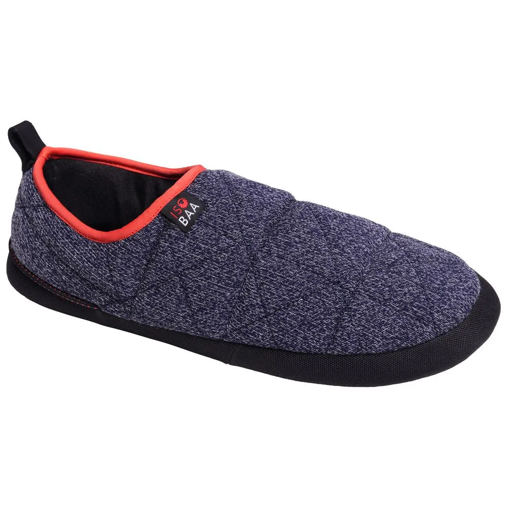 Merino Blend Travel Slippers (Navy Melange)