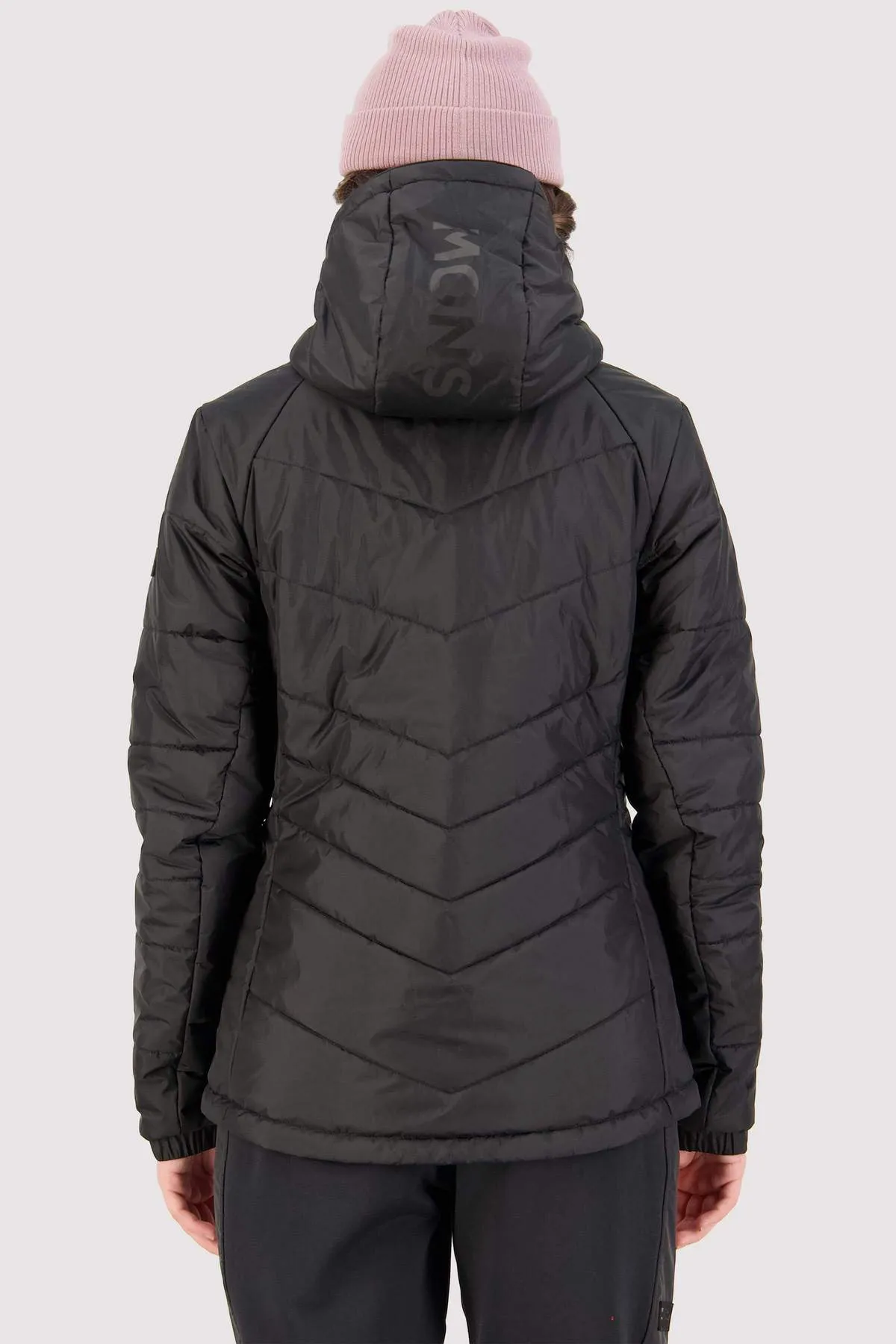 Mons Royale Nordkette Wool Insulation Hood Womens Black