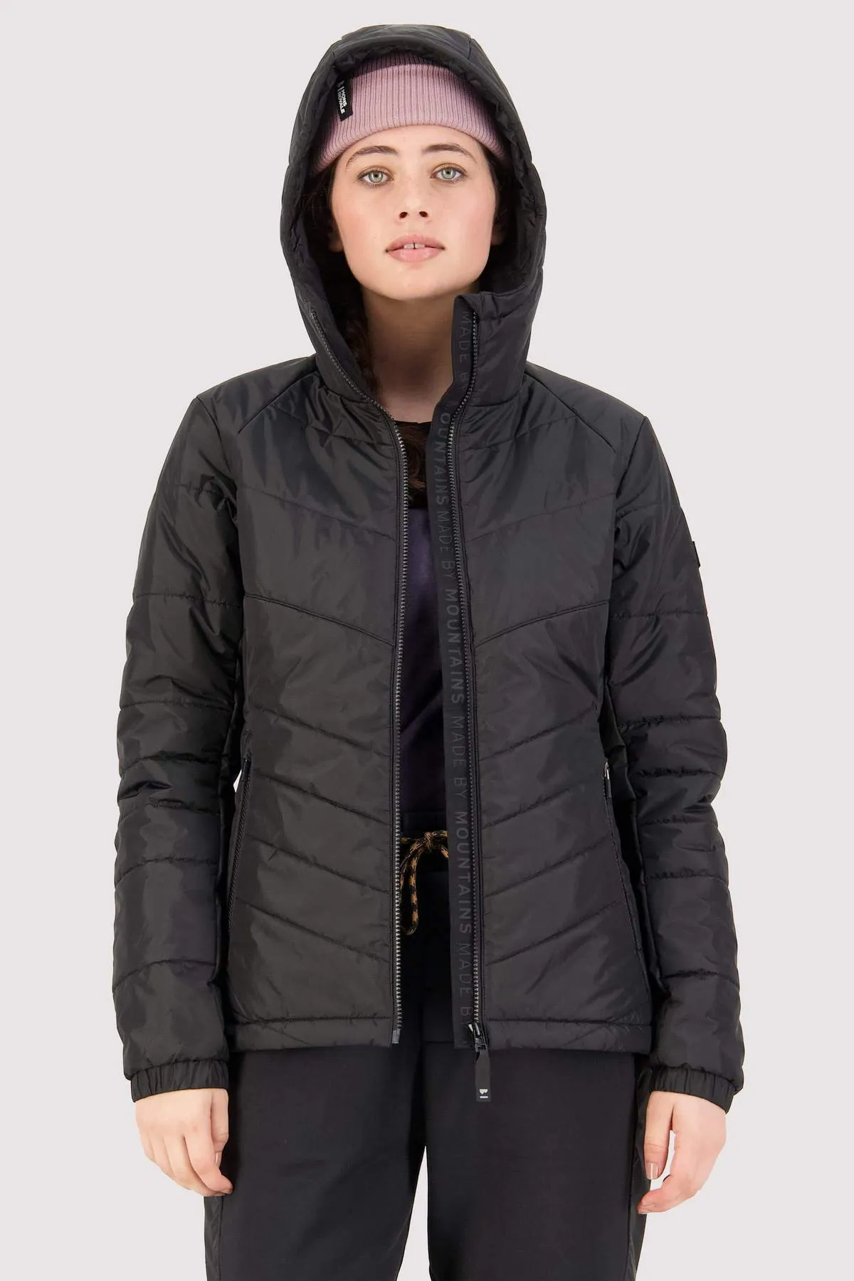 Mons Royale Nordkette Wool Insulation Hood Womens Black