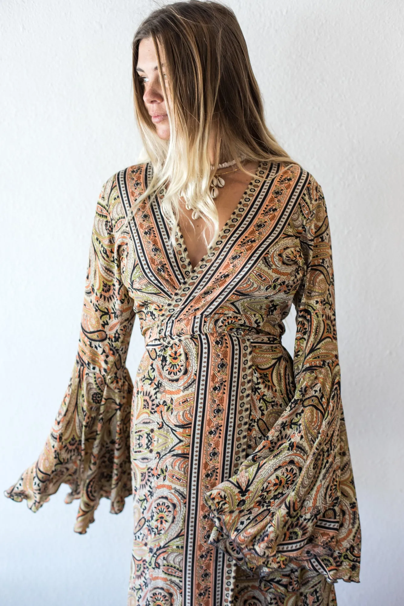 My Trip To Goa Wrap Kimono Dress