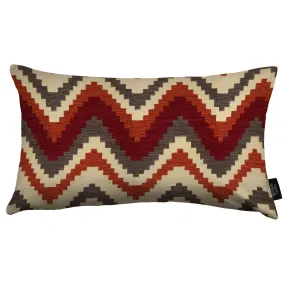 Navajo Red   Burnt Orange Striped Pillow