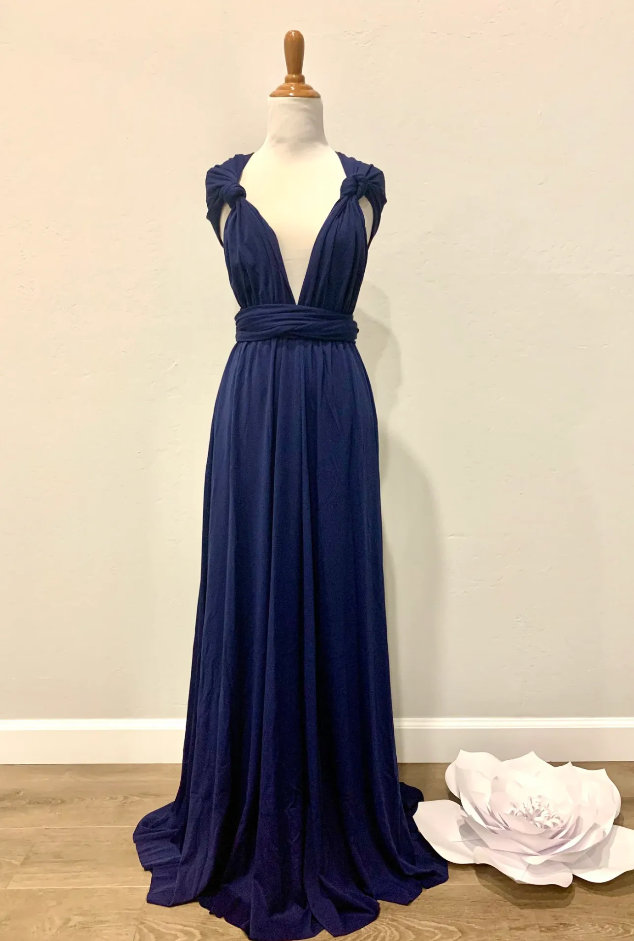 Navy Infinity Dress/ Wrap Convertible Bridesmaid Dress-S151