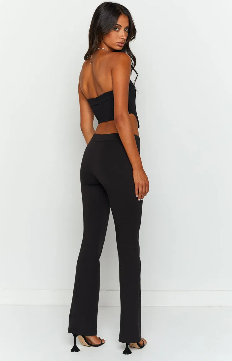 Noela Black Low Rise Pants