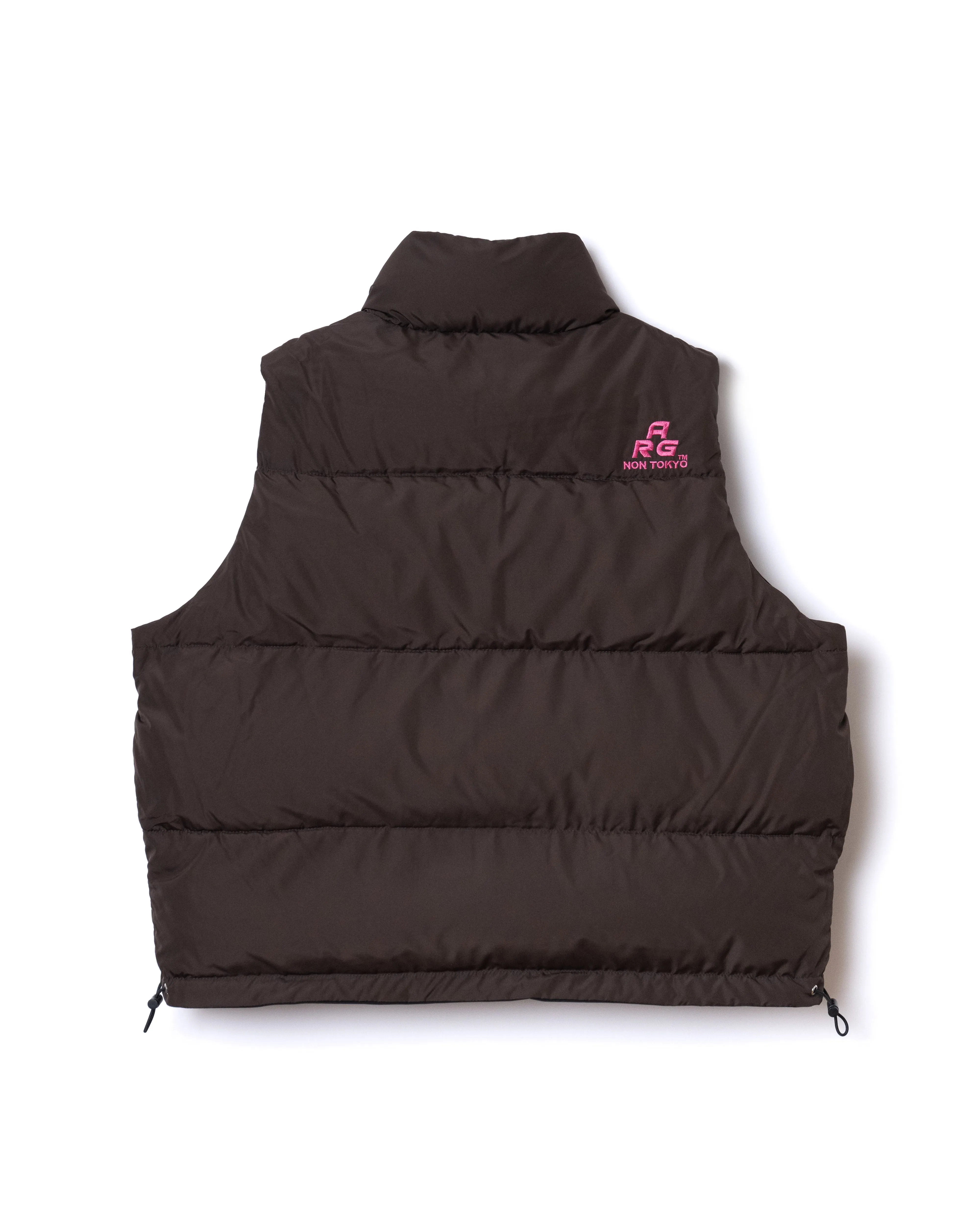 NON TOKYOxUNIVERSAL OVERALL / REVERSIBLE DOWN VEST (BLACK×BROWN)