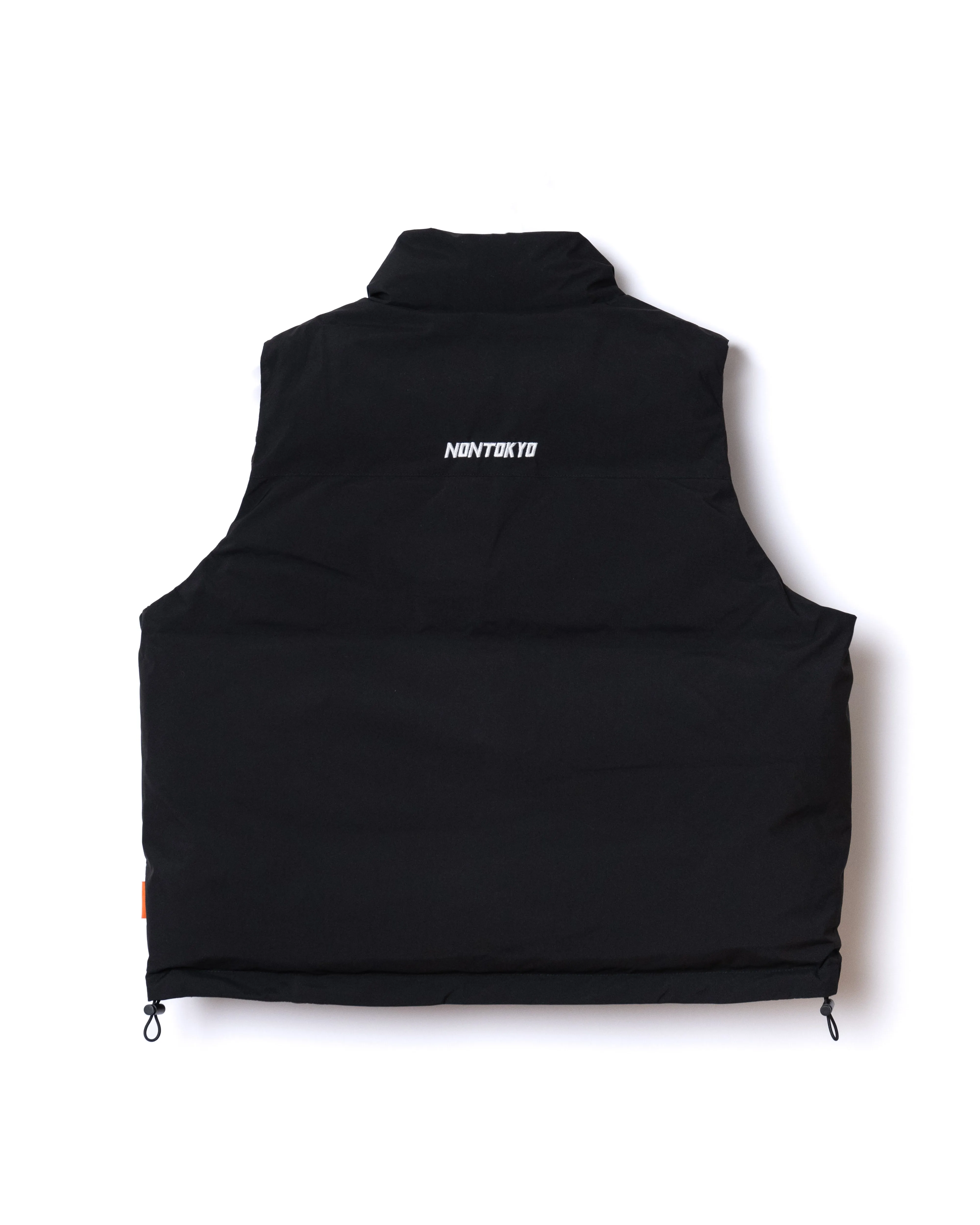 NON TOKYOxUNIVERSAL OVERALL / REVERSIBLE DOWN VEST (BLACK×BROWN)