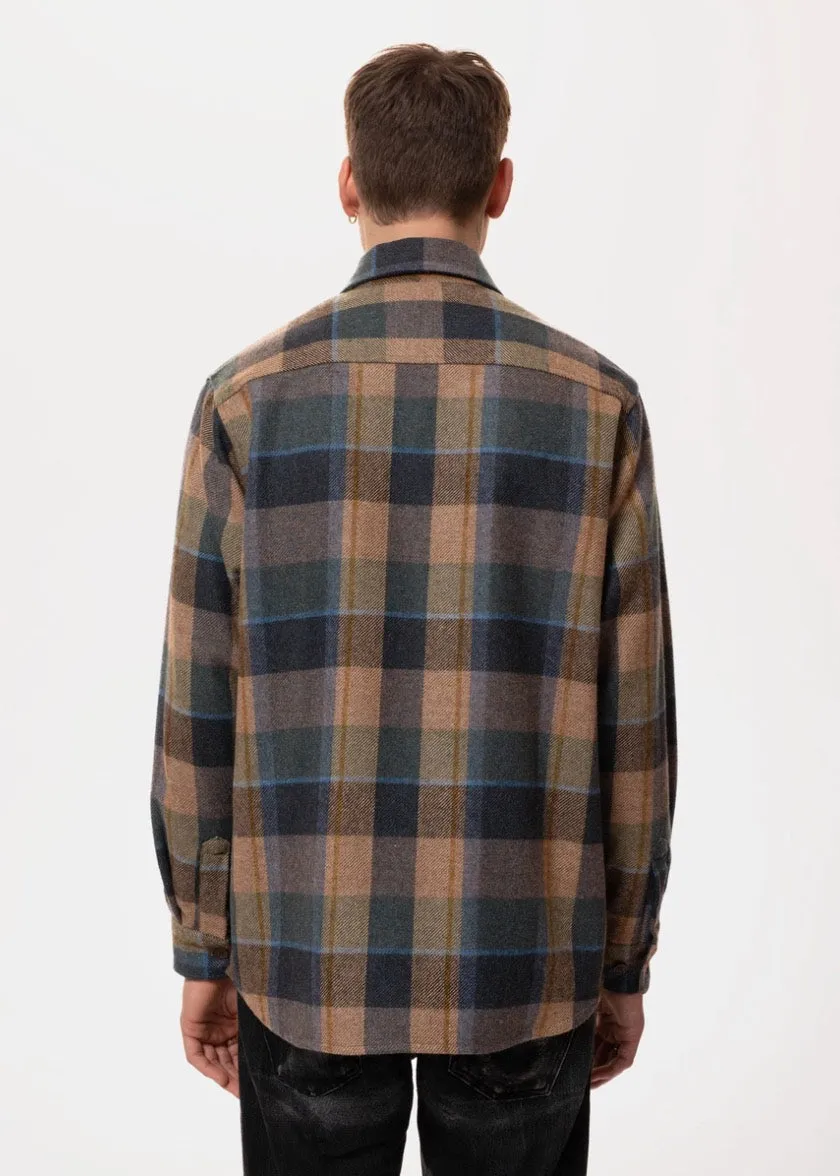 Nudie Jeans Robban Wool Plaid Shirt