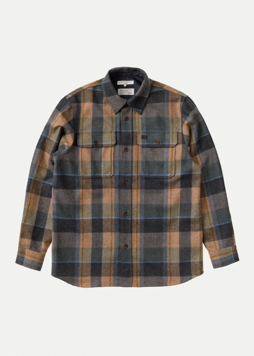 Nudie Jeans Robban Wool Plaid Shirt