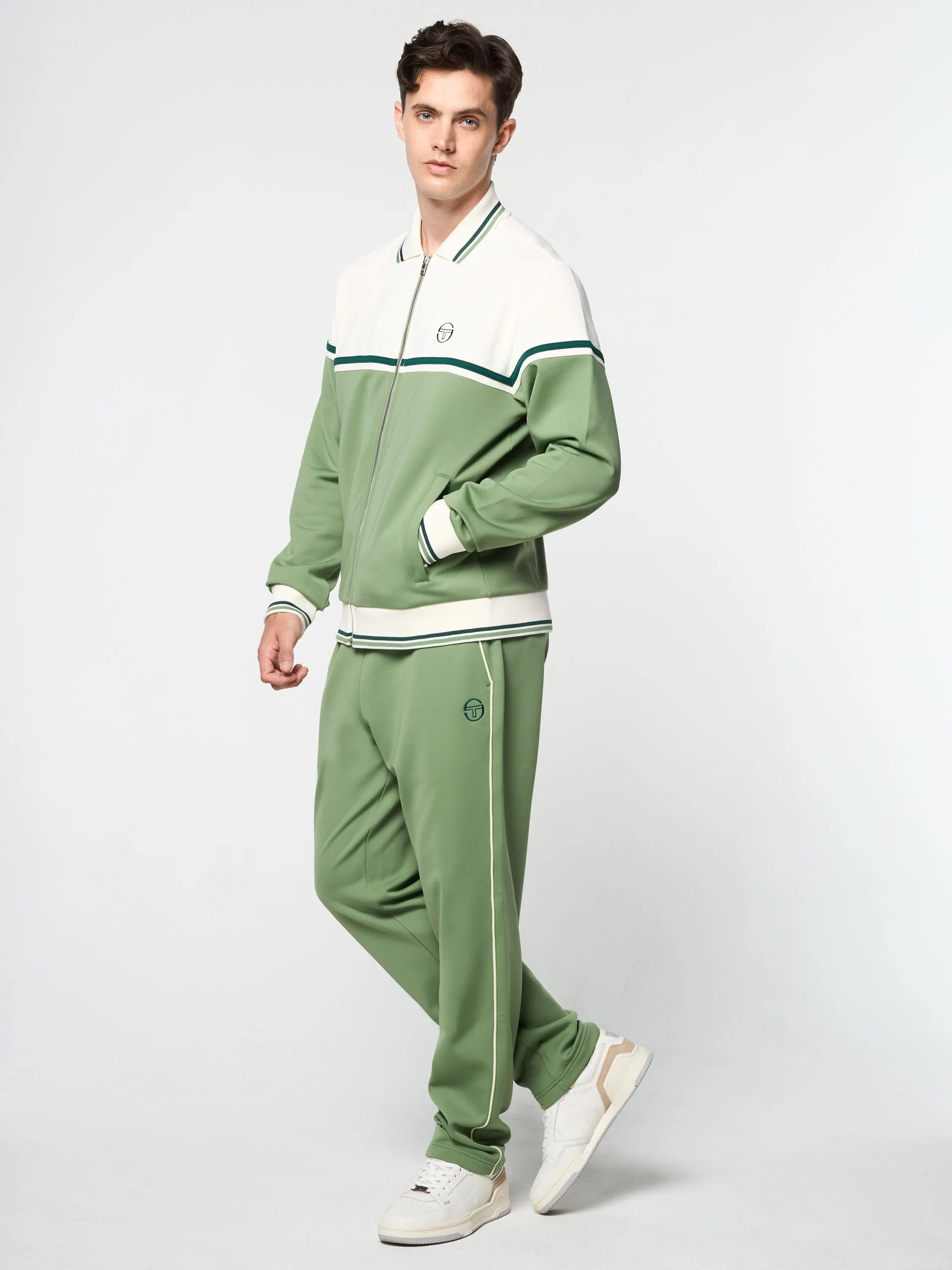 Olmi Track Jacket- Hedge Green