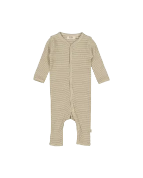 ONESIE WHEAT WARM STONE STRIPE