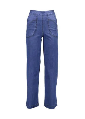 Peggy Ligera Pants Long Light Wash in Summer Denim