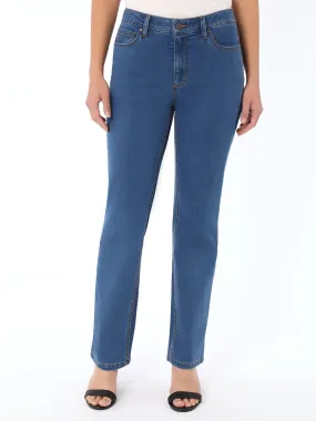 Petite Lexington Straight Leg Jeans, Skywash