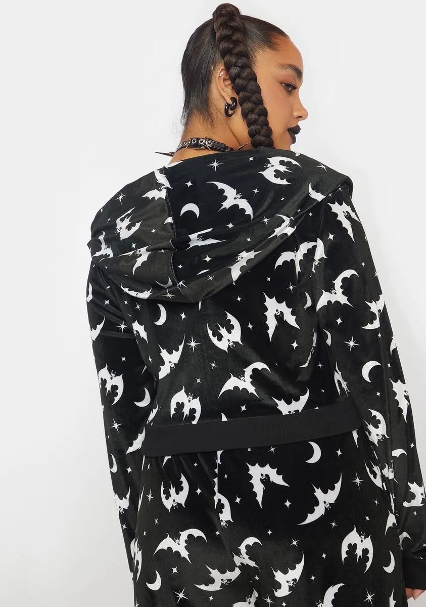 Plus Bat Behavior Velvet Track Jacket