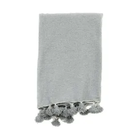 PomPom Blanket | Light Grey | 300x200cm