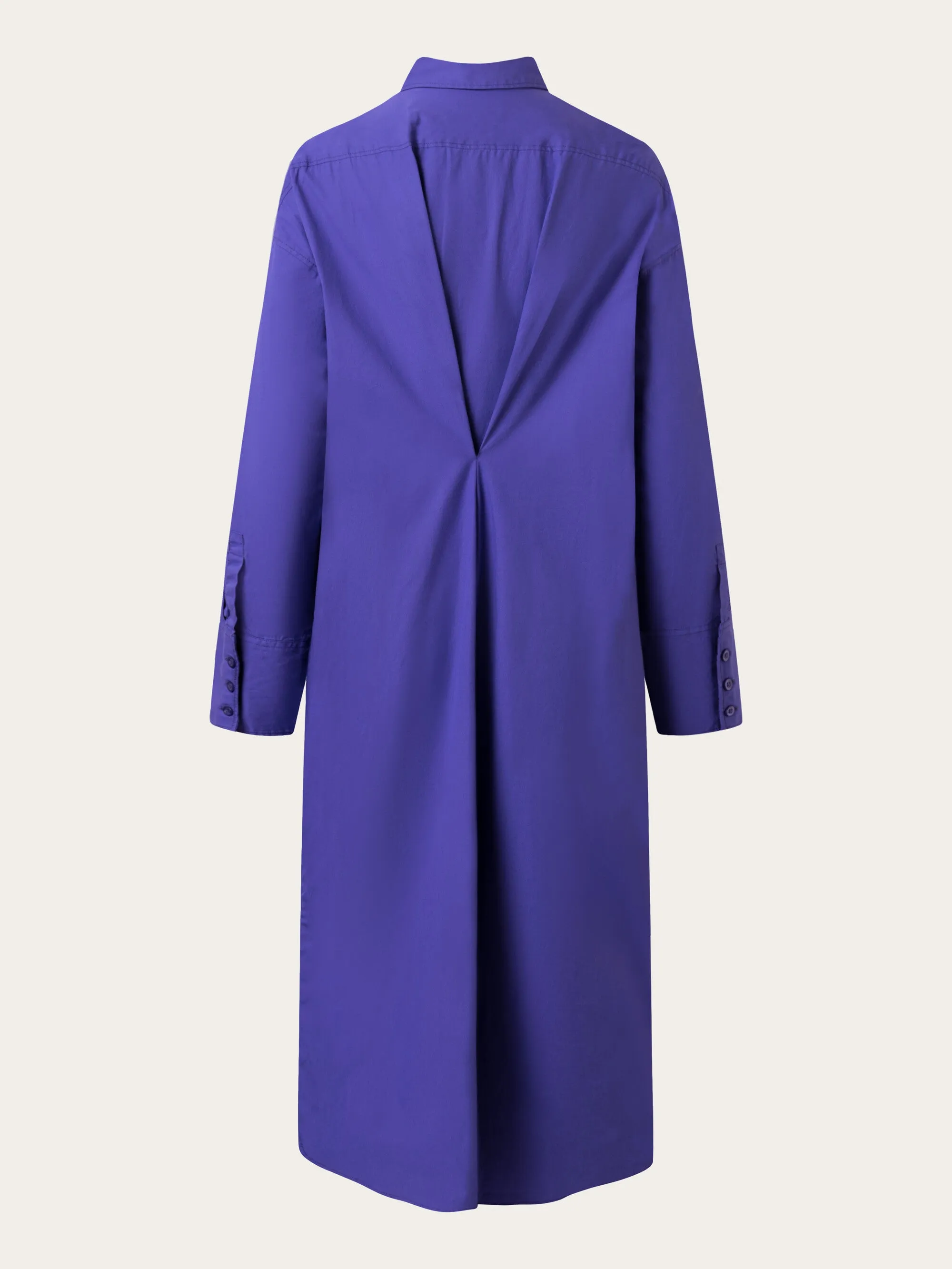 Poplin wrap shirt dress - Deep Purple