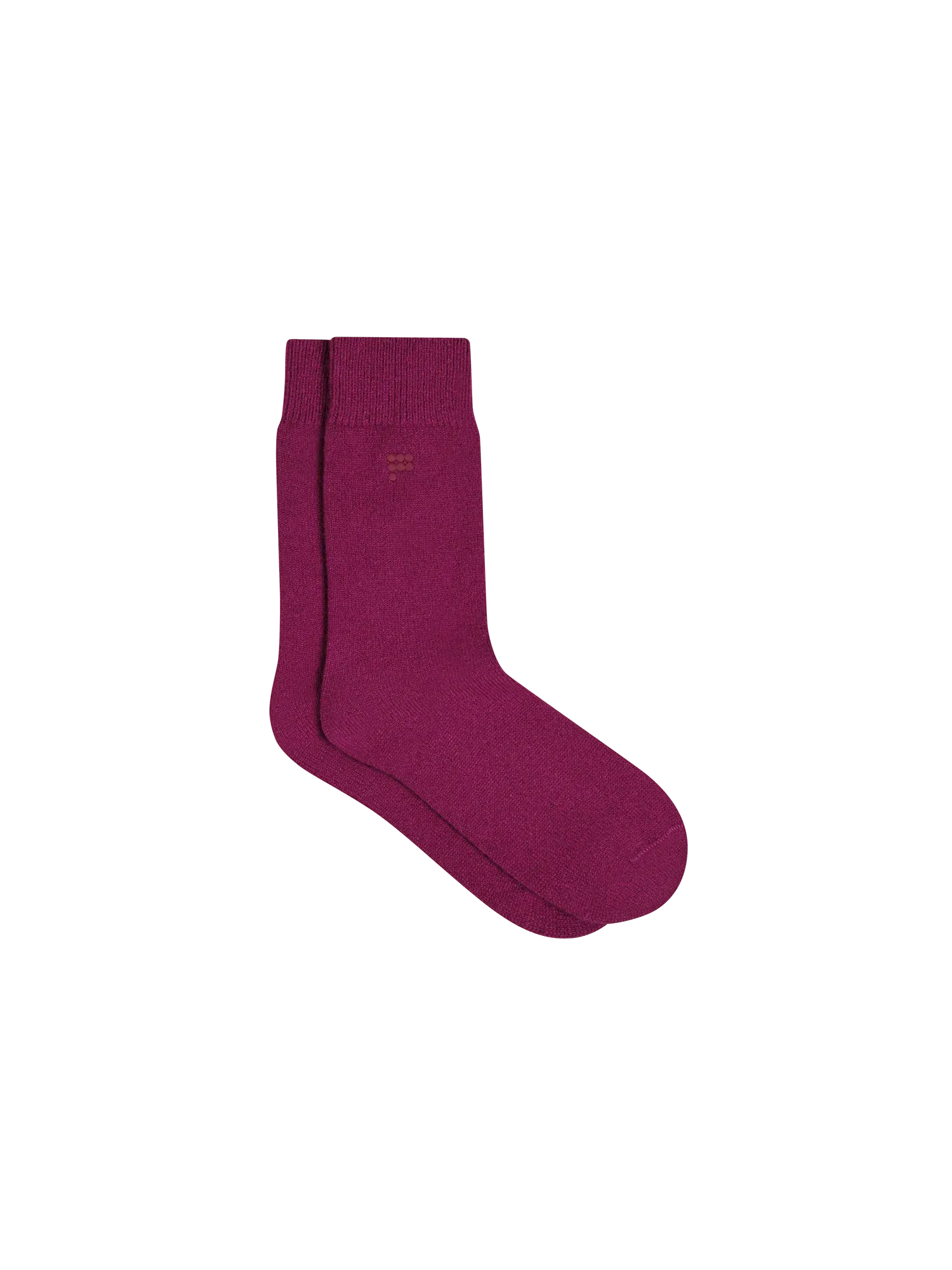 Recycled Cashmere Socks—plum purple