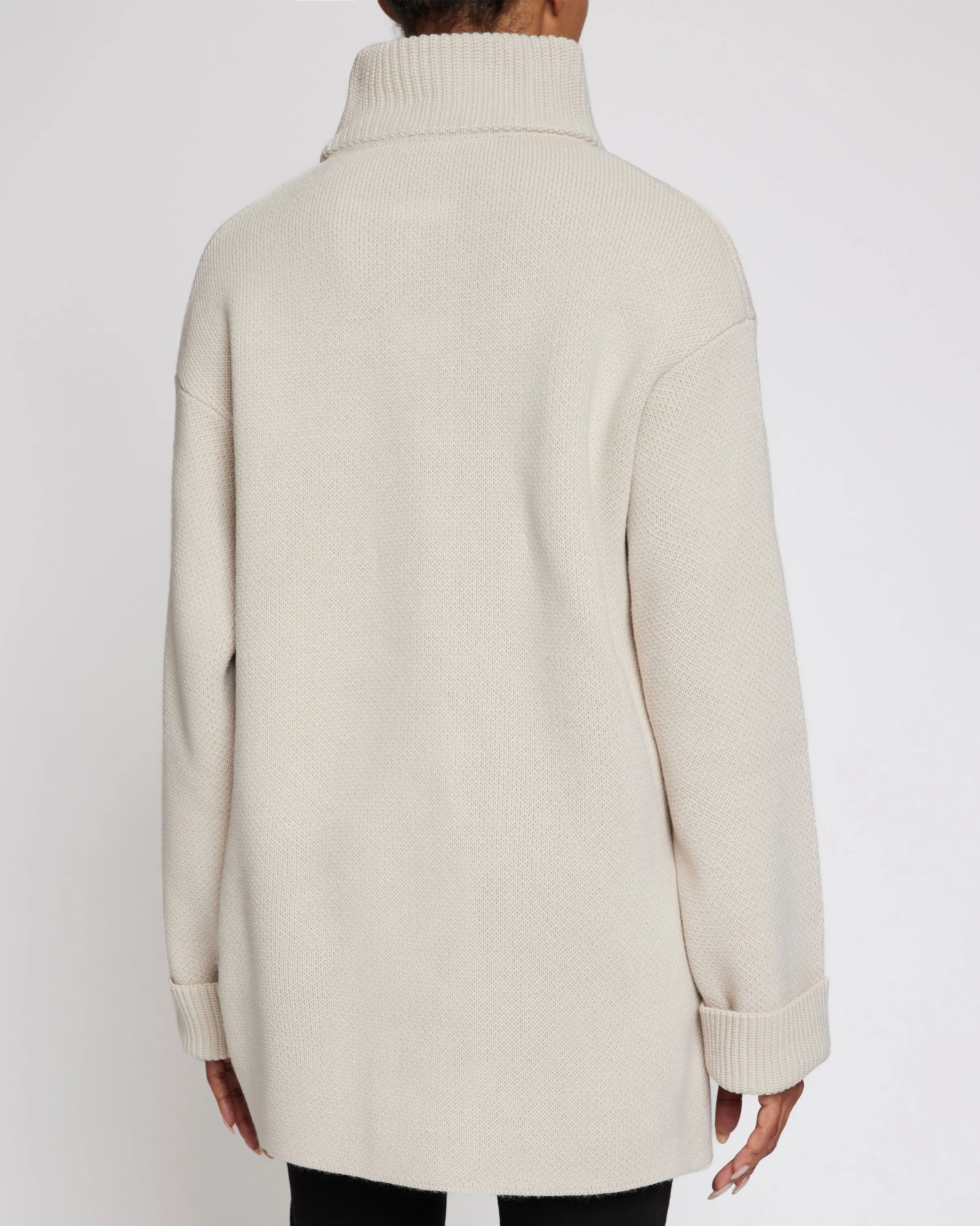 ROSA Oversized Knit Coat in Extra Fine Wool