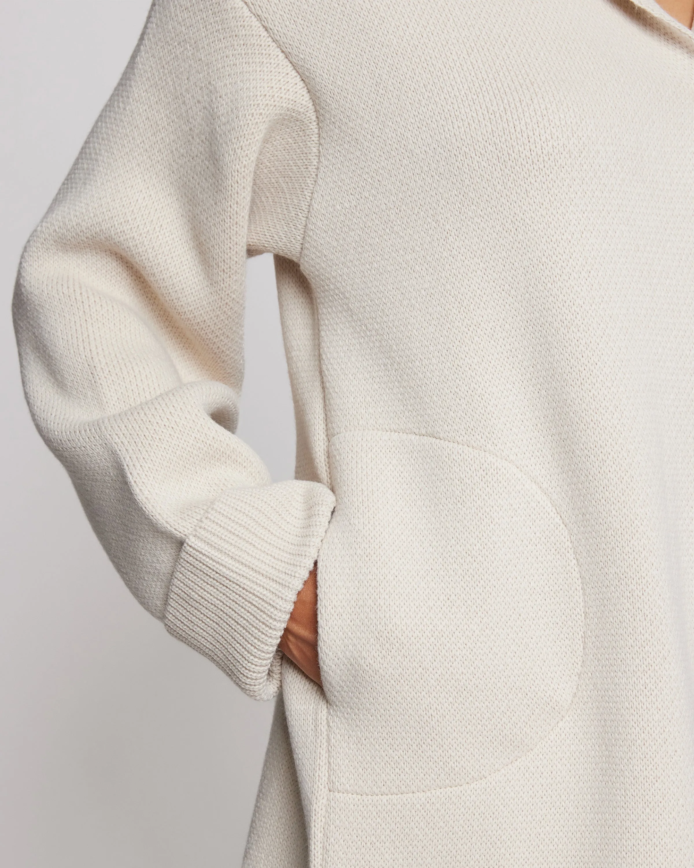 ROSA Oversized Knit Coat in Extra Fine Wool