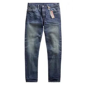 RRL by Ralph Lauren Slim Narrow Fit Stretch Denim Blue