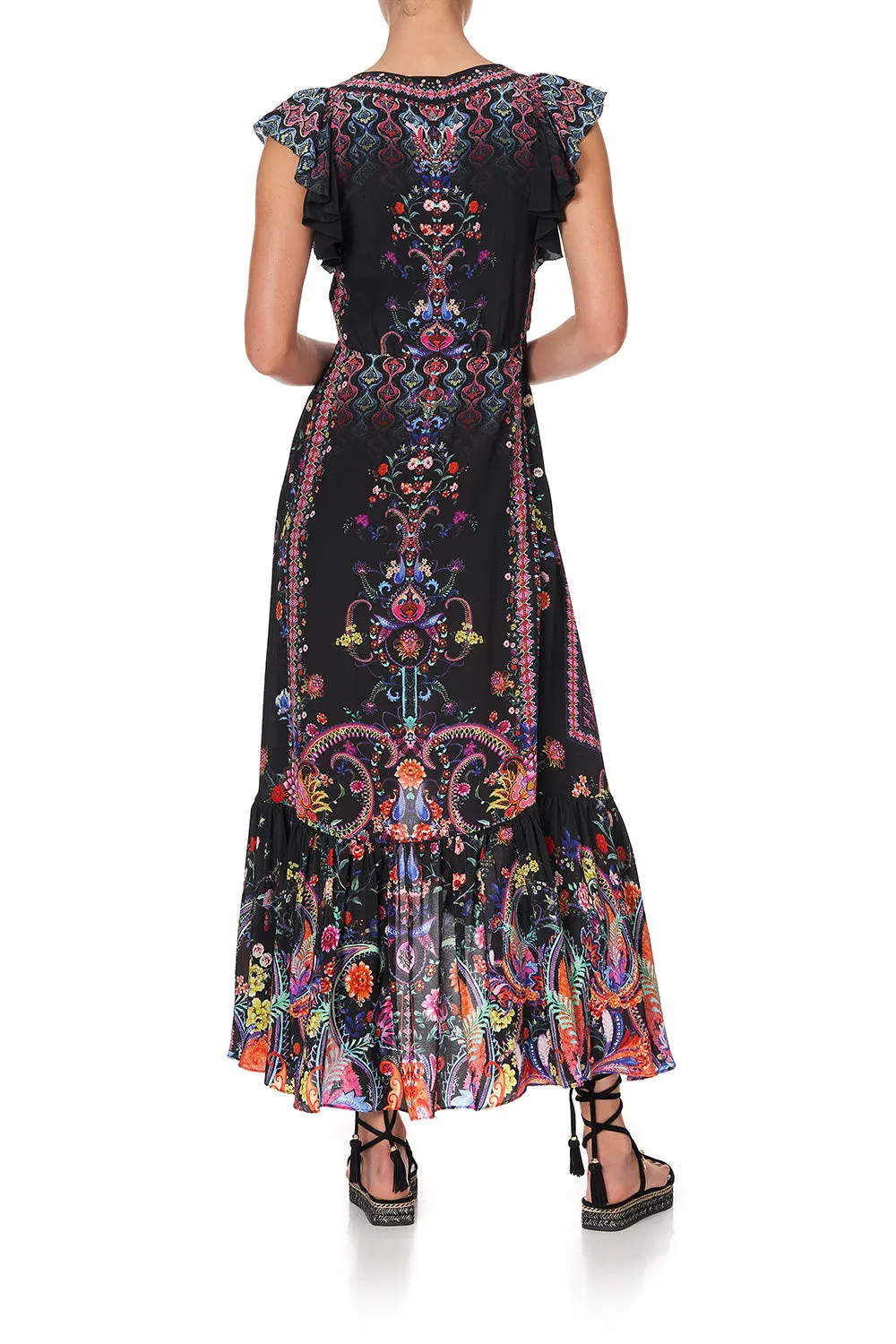 RUFFLE WRAP DRESS BOHEMIAN REBELLION