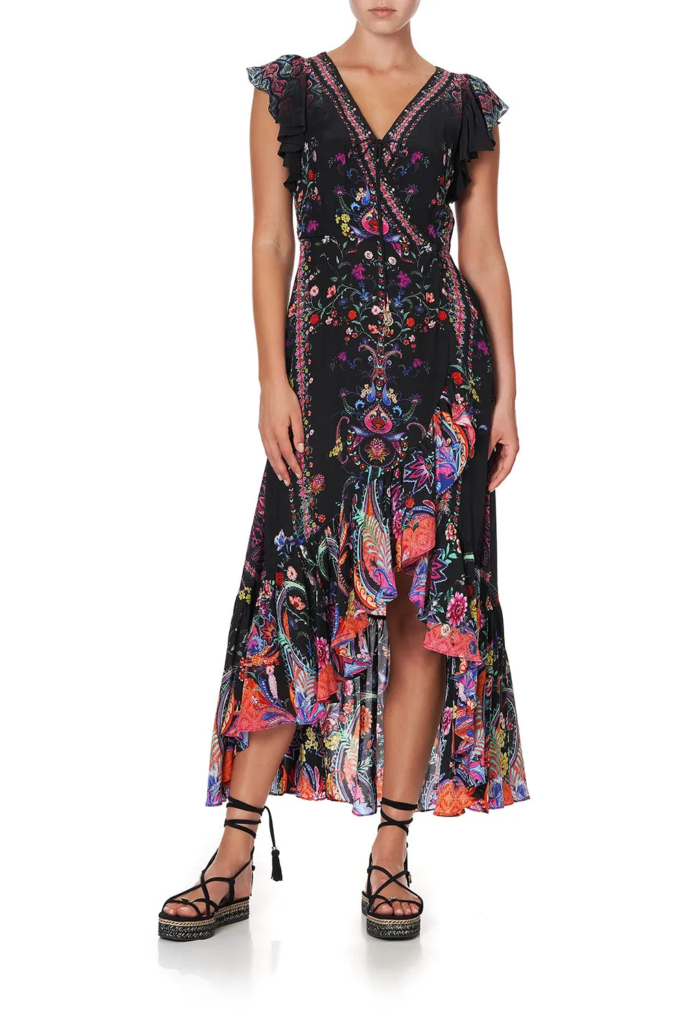 RUFFLE WRAP DRESS BOHEMIAN REBELLION