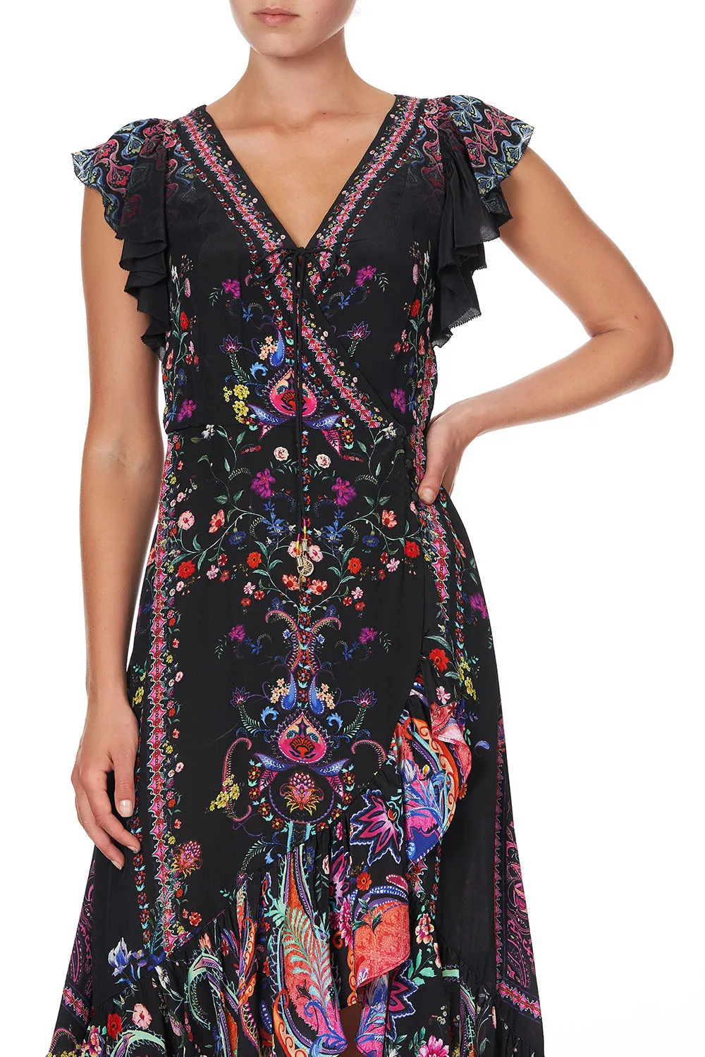 RUFFLE WRAP DRESS BOHEMIAN REBELLION