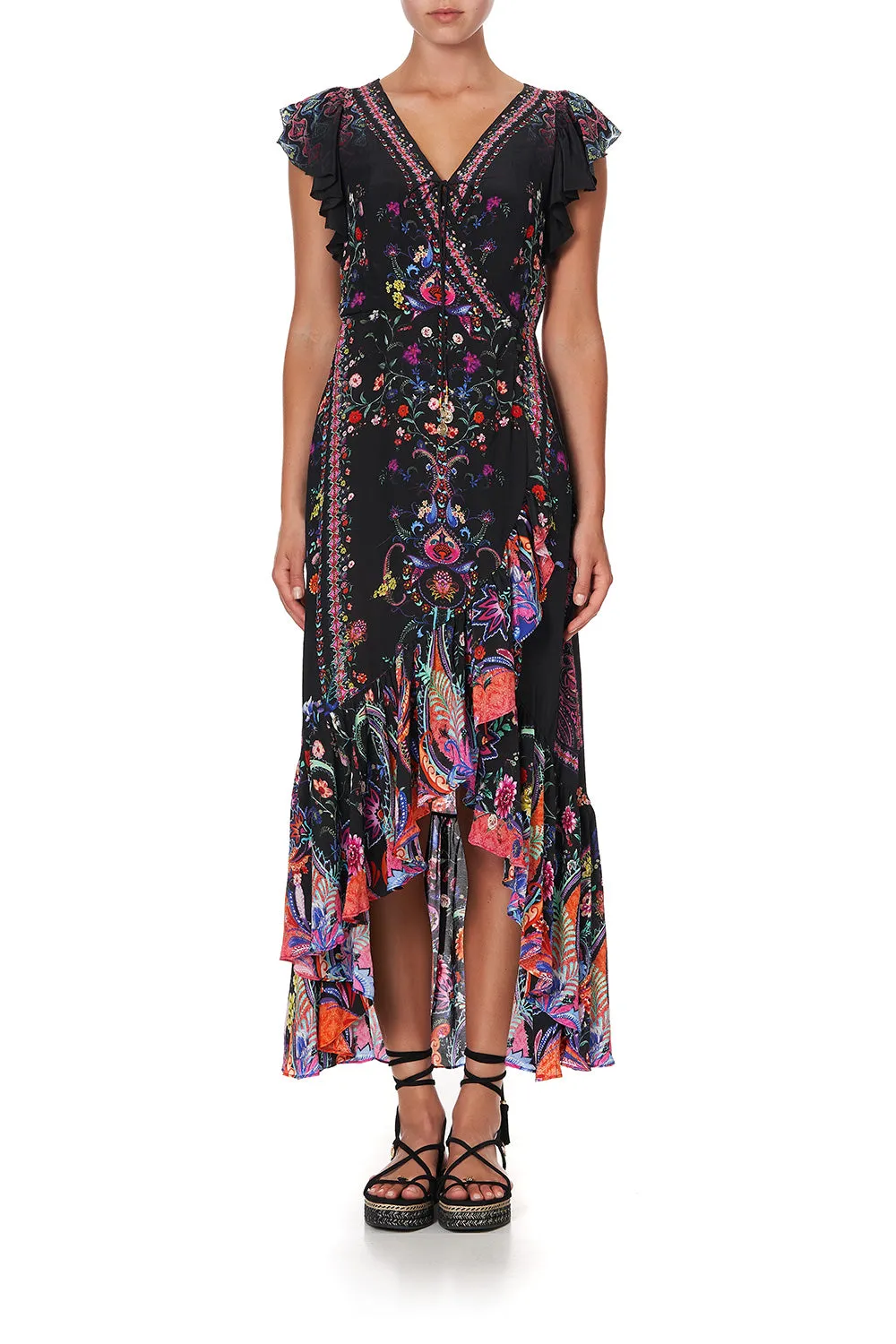 RUFFLE WRAP DRESS BOHEMIAN REBELLION