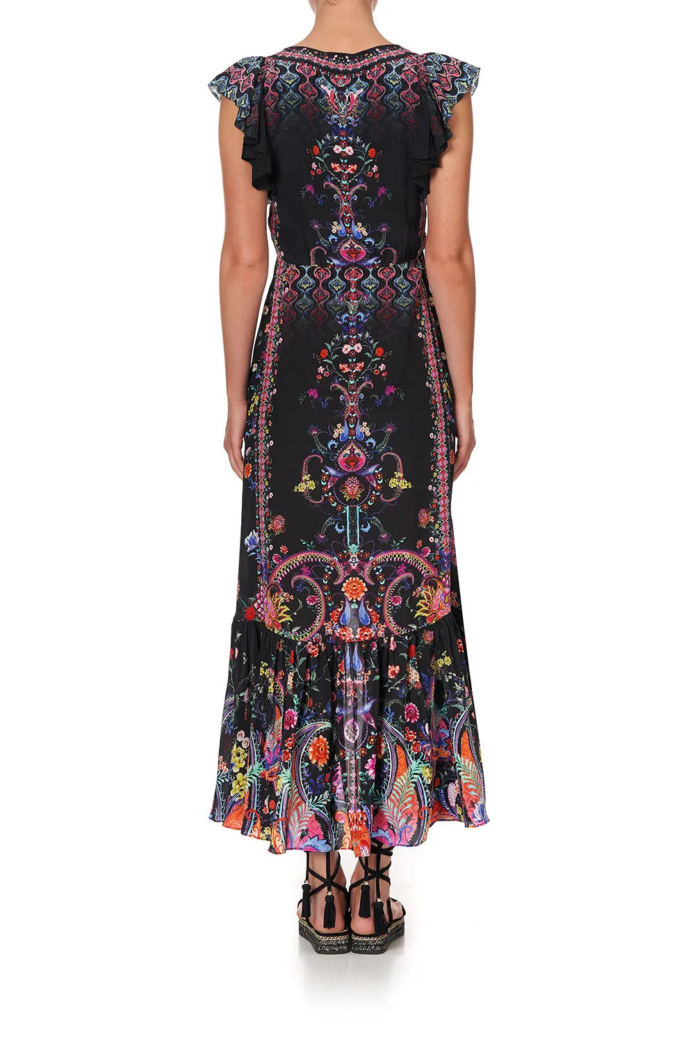 RUFFLE WRAP DRESS BOHEMIAN REBELLION