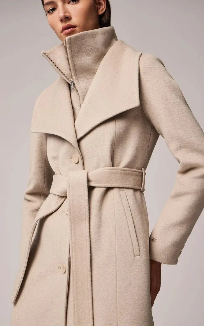 SOIA&KYO ILANA - Slim-Fit Classic Wool Coat With Bib Collar