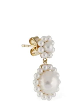 Sophie Bille Brahe   Deux Jeanne 14kt &amp; pearl mono earring 