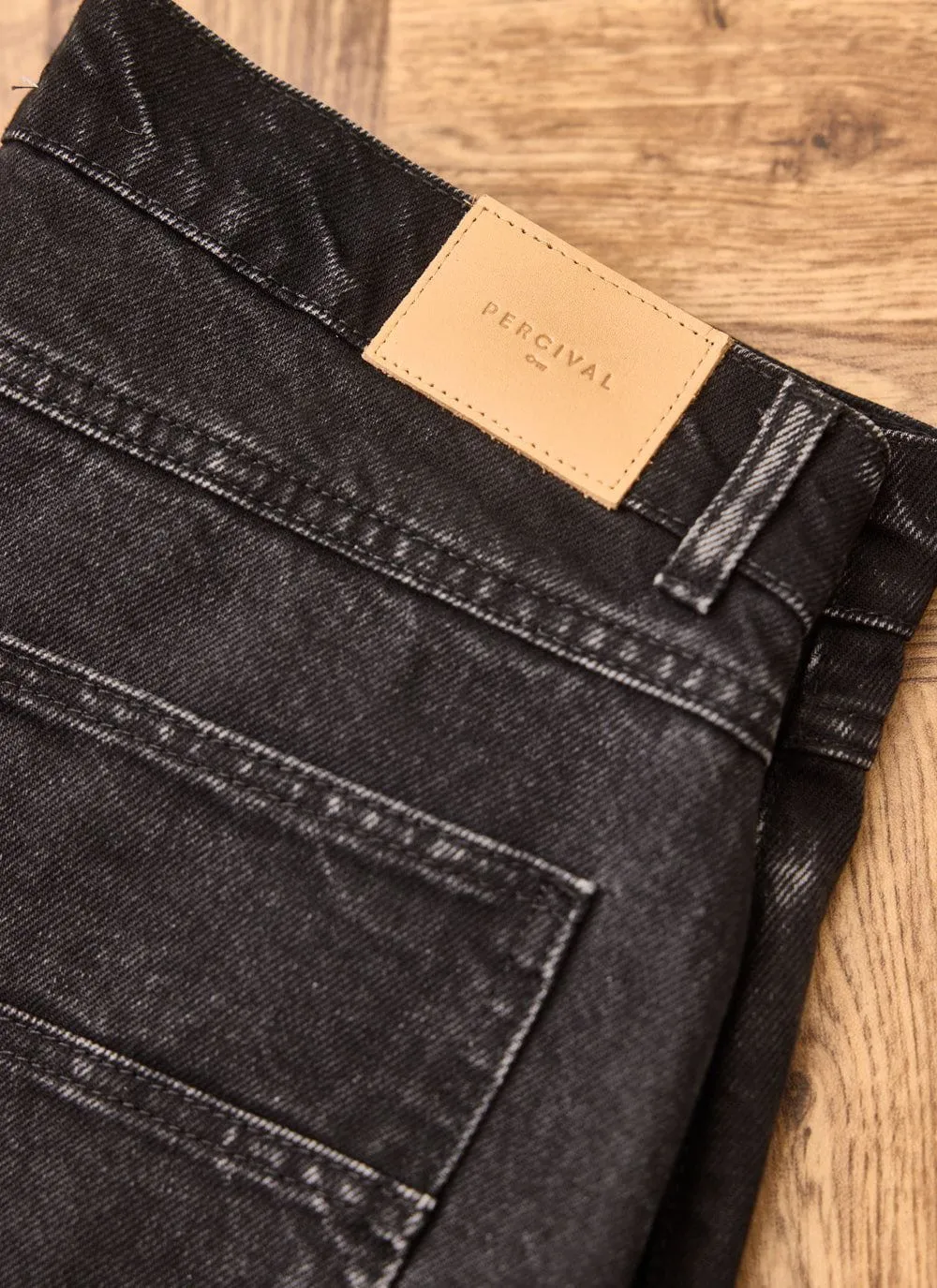 Straight Leg Denim Jeans | Cotton | Black